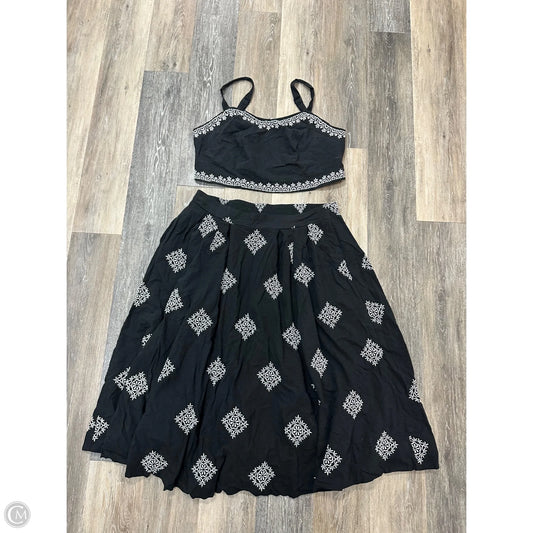 Skirt Set 2pc By Torrid In Black & White, Size: 2x