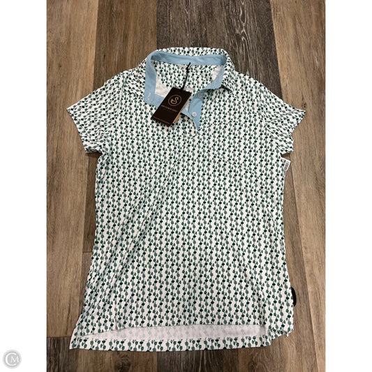 Athletic Top Short Sleeve By Swannies Golf In Floral Print, Size: S