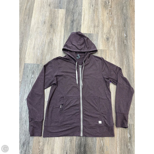 Athletic Top Long Sleeve Hoodie By Vuori In Purple, Size: L