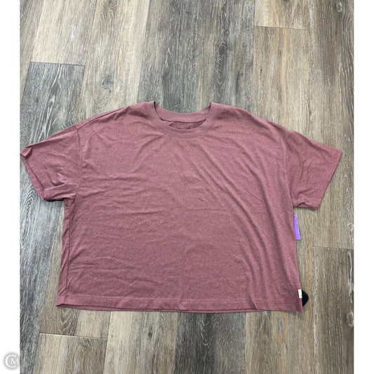 Athletic Top Short Sleeve By Vuori In Pink, Size: L