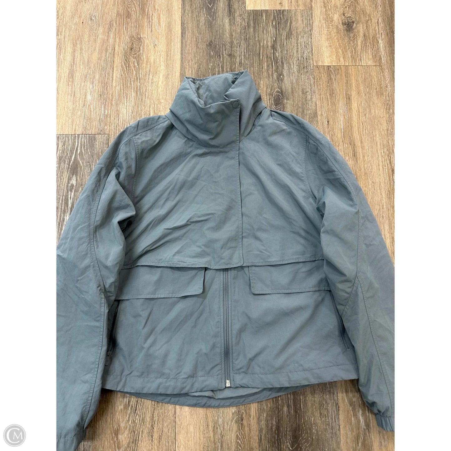Athletic Jacket By Lululemon In Grey, Size: 8