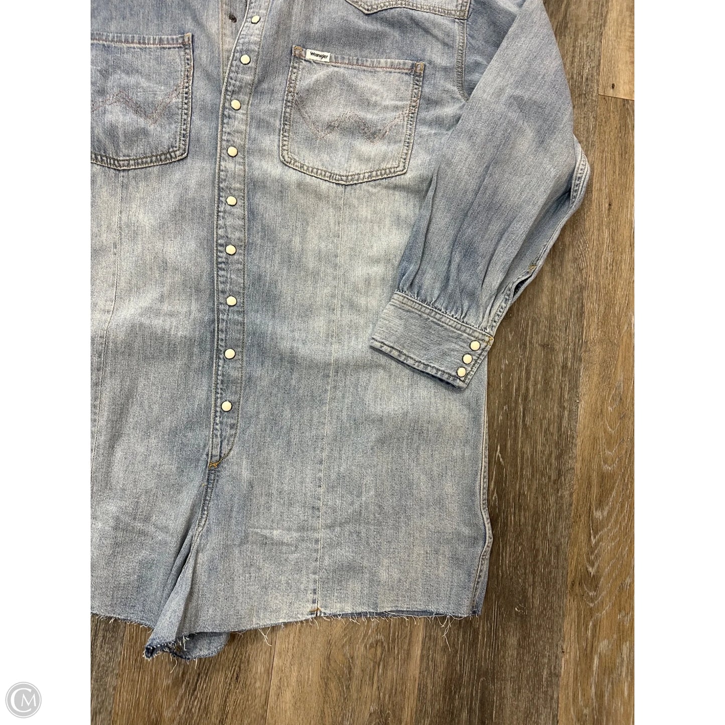 Dress Casual Short By Wrangler In Blue Denim, Size: L