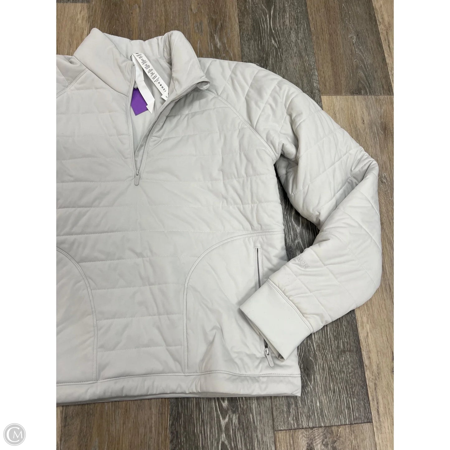 Athletic Jacket By Lululemon In Grey, Size: 10