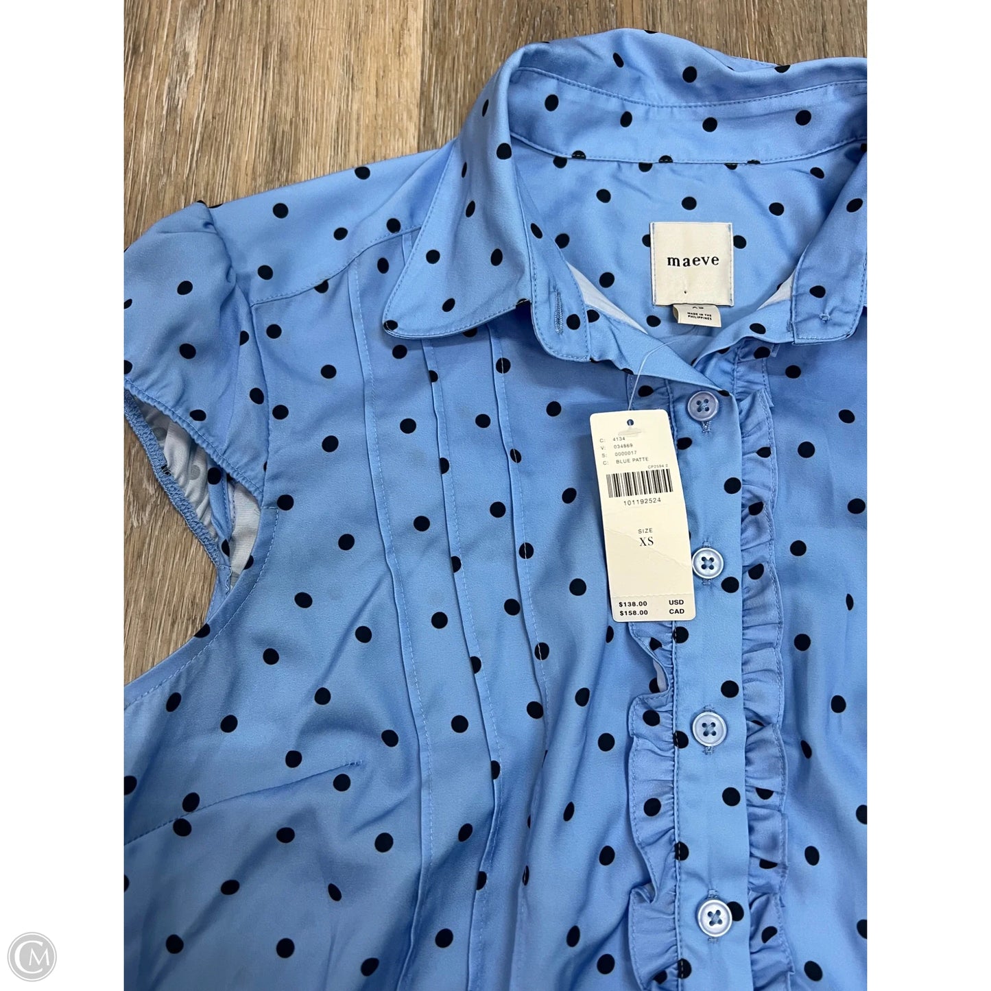 Dress Casual Midi By Maeve In Polkadot Pattern, Size: Xs