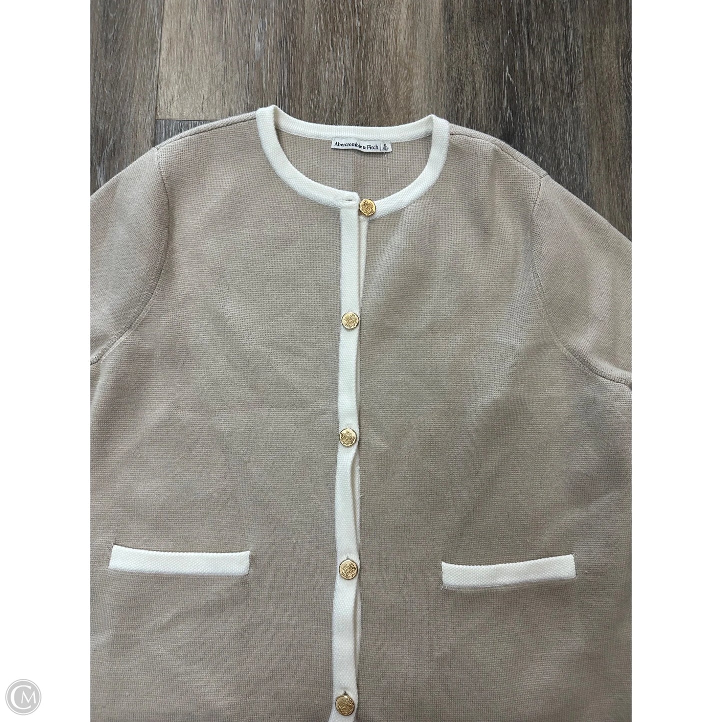 Sweater Short Sleeve By Abercrombie And Fitch In Tan, Size: Xl