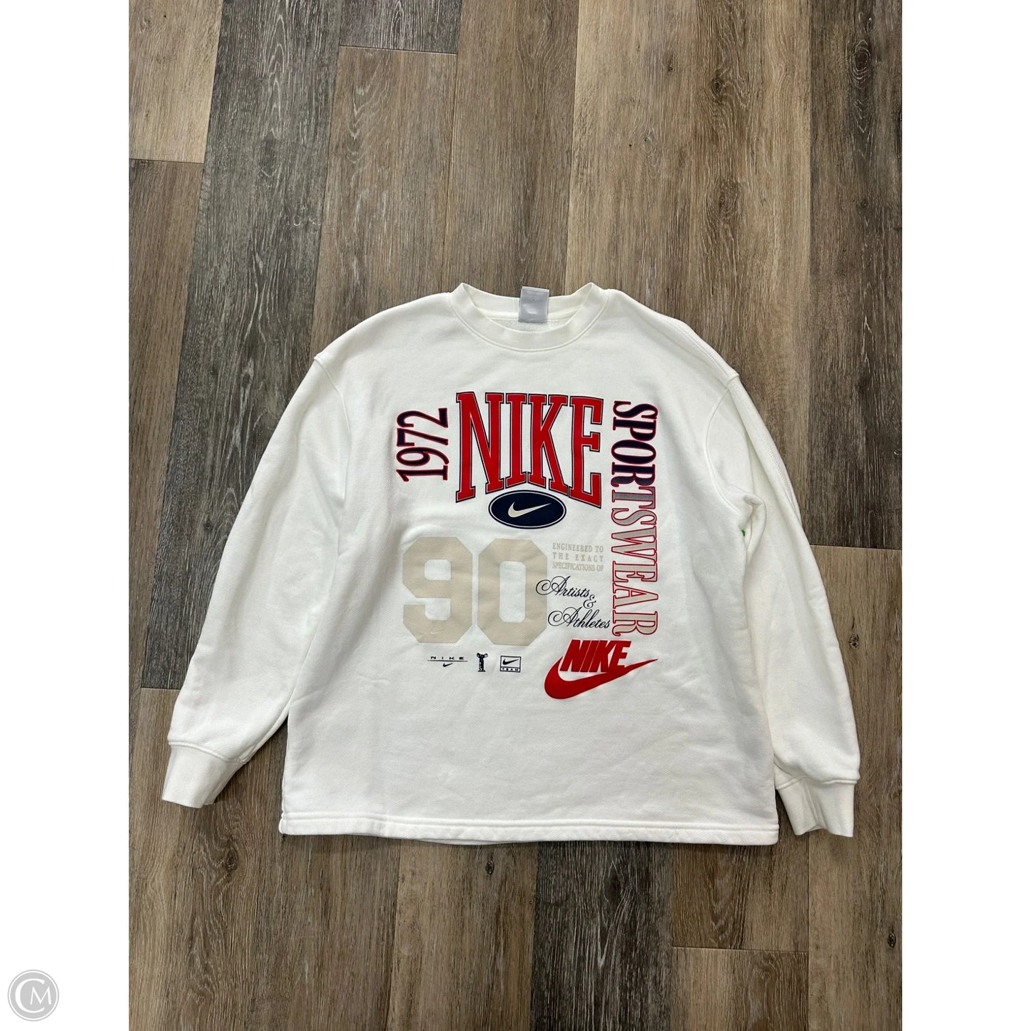 Athletic Sweatshirt Crewneck By Nike Apparel In White, Size: Xs