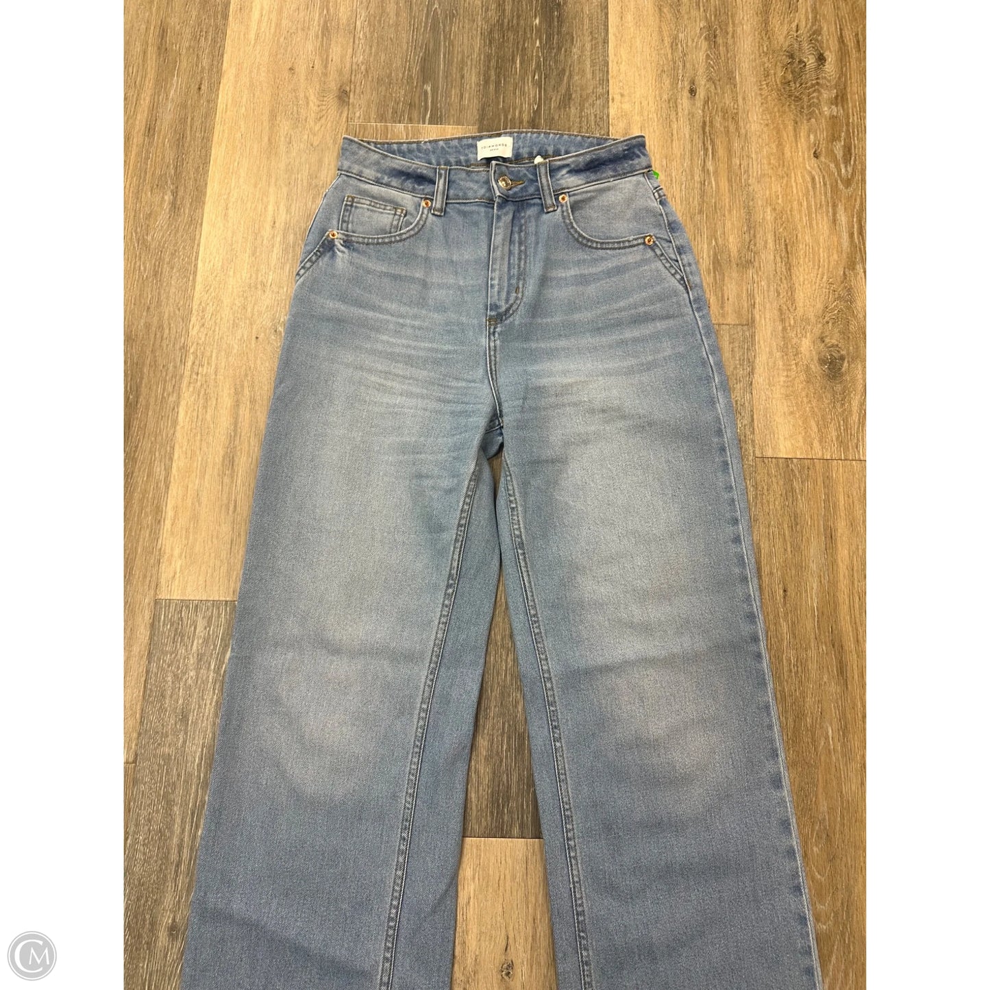 Jeans Wide Leg By 7 Diamonds In Blue Denim, Size: 2