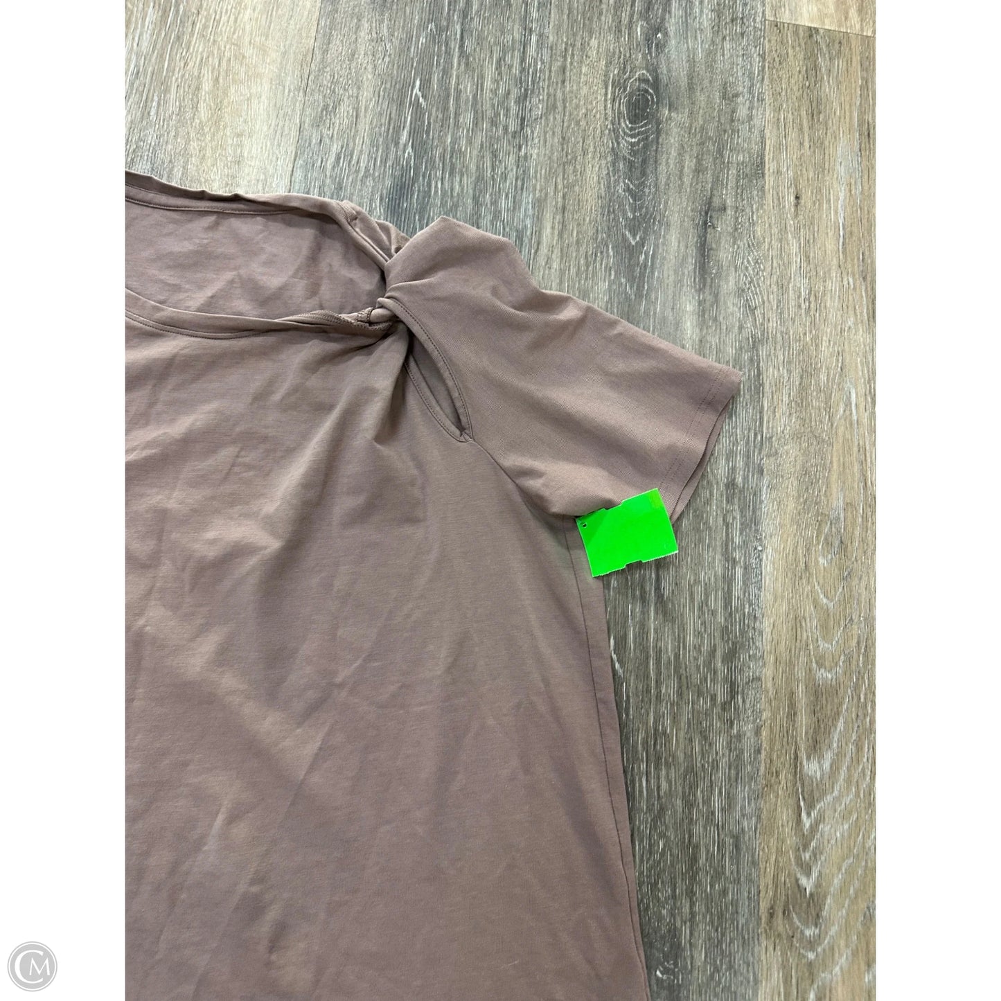 Athletic Top Short Sleeve By Lululemon In Brown, Size: S