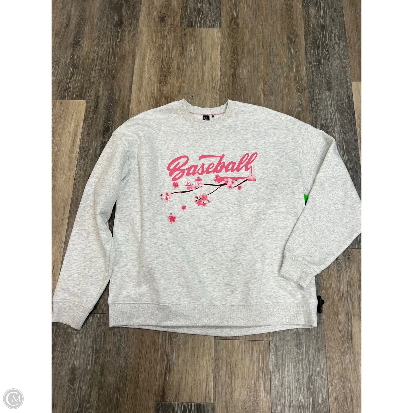 Sweatshirt Crewneck By Baseball Lifestyle 101 In Grey, Size: M