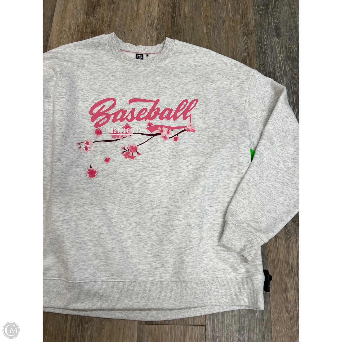 Sweatshirt Crewneck By Baseball Lifestyle 101 In Grey, Size: M