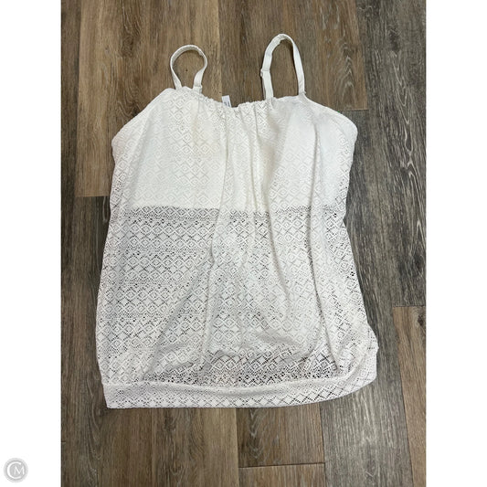 Swimsuit Top By Lane Bryant In White, Size: 22