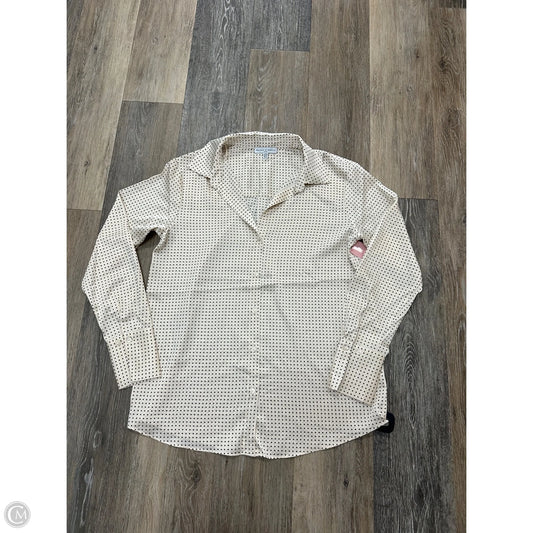 Blouse Long Sleeve By Maison Damelie In Polkadot Pattern, Size: Xs