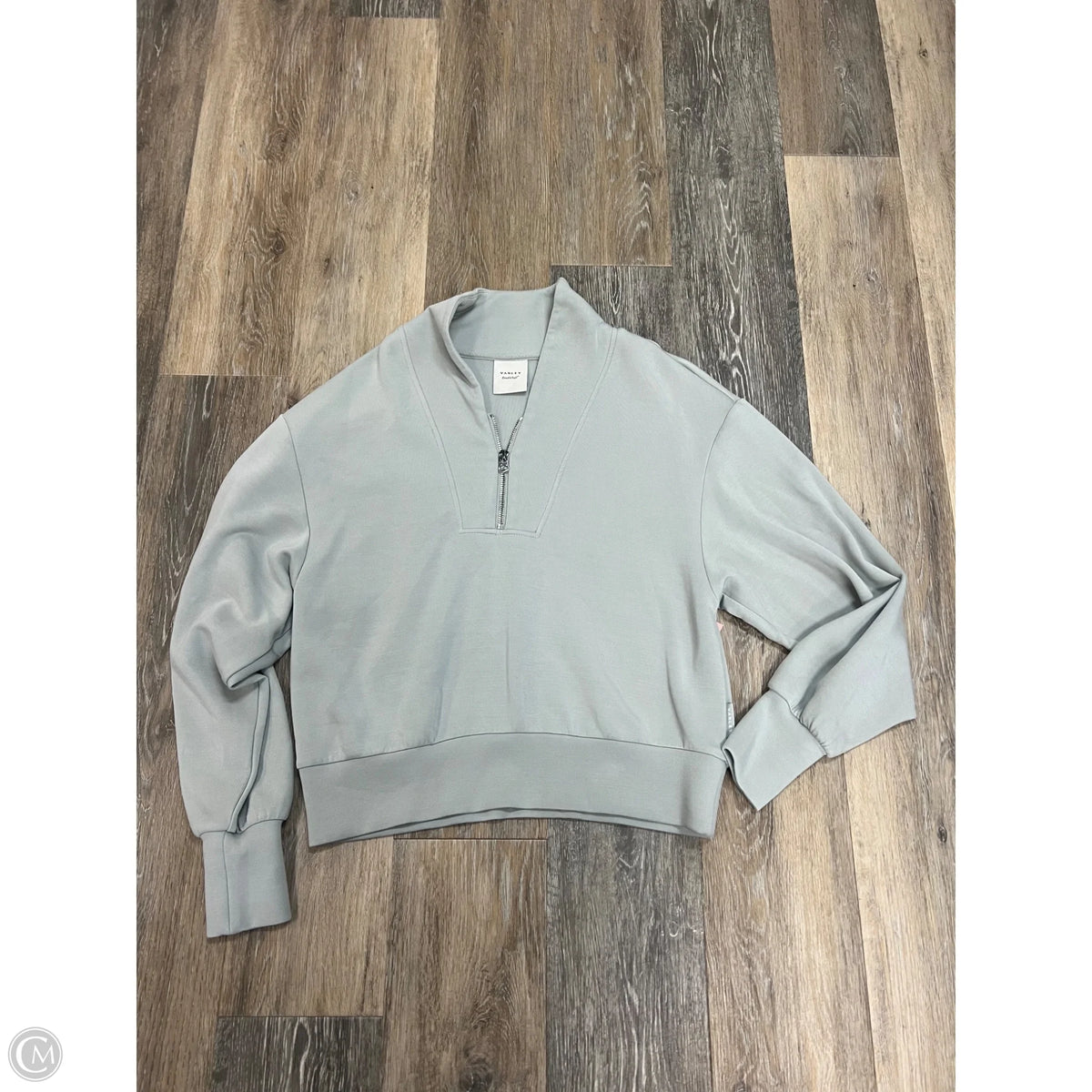 -Sweatshirt Collar By Varley In Grey, Size: S