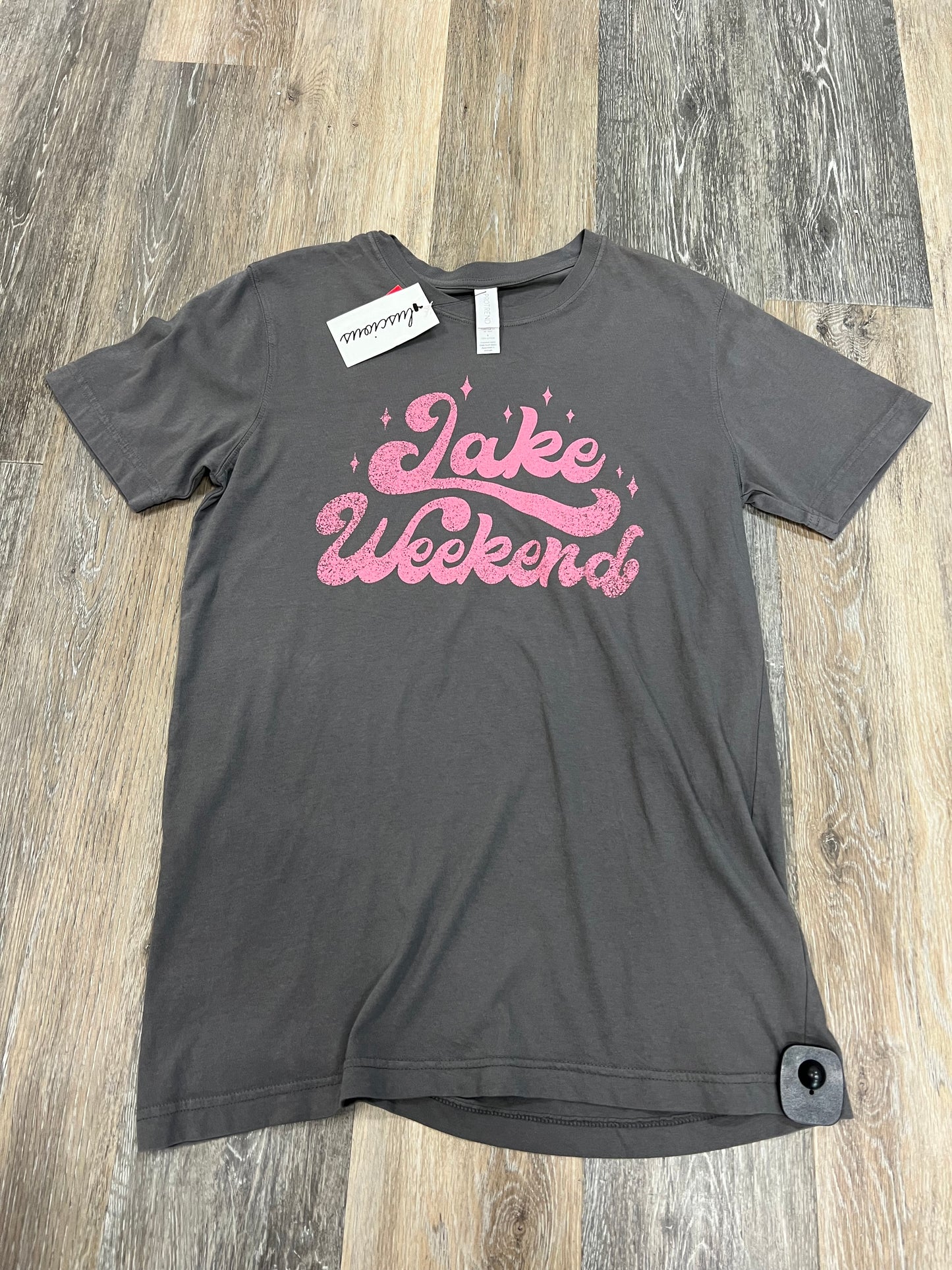 Grey Top Short Sleeve Lake Weekend, Size S