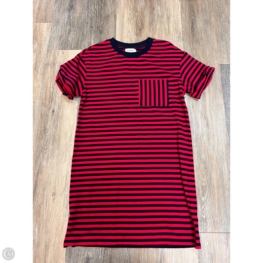 Dress Casual Midi By Evereve In Blue & Red, Size: S