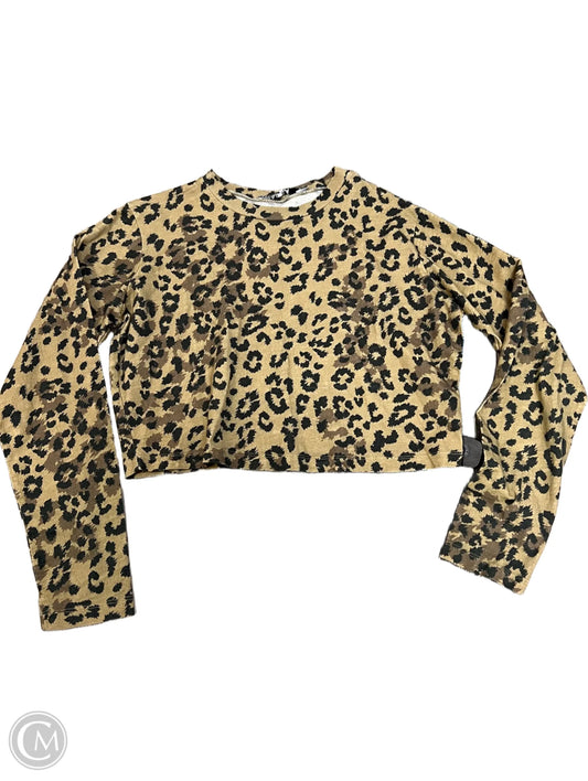 Top Long Sleeve By Pam & Gela In Animal Print, Size: M