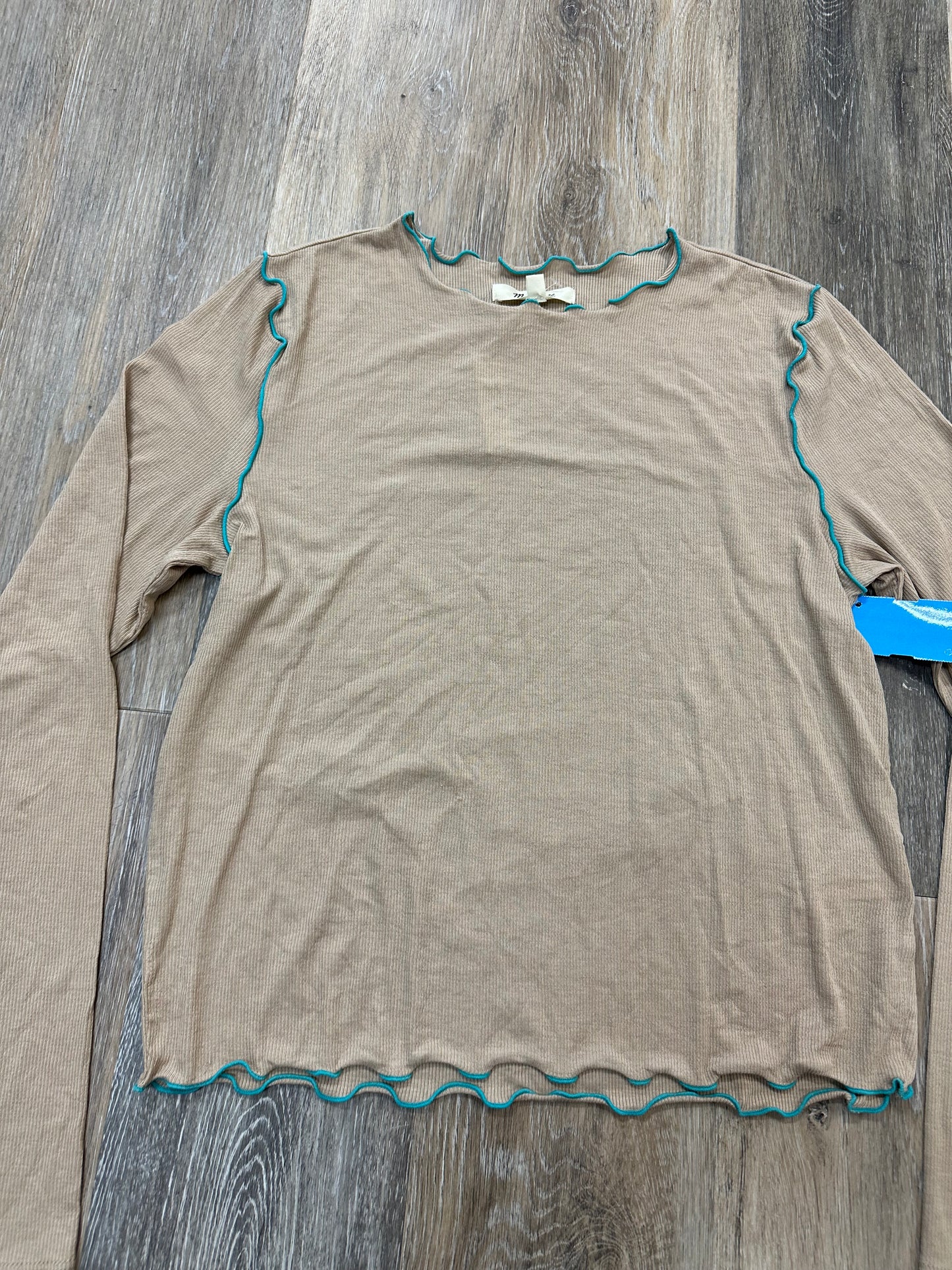 Top Long Sleeve By Madewell In Brown, Size: M