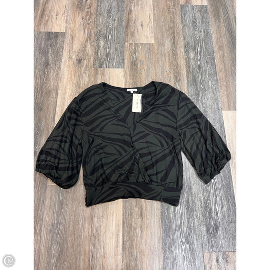 Top Long Sleeve By Z Supply In Zebra Print, Size: L