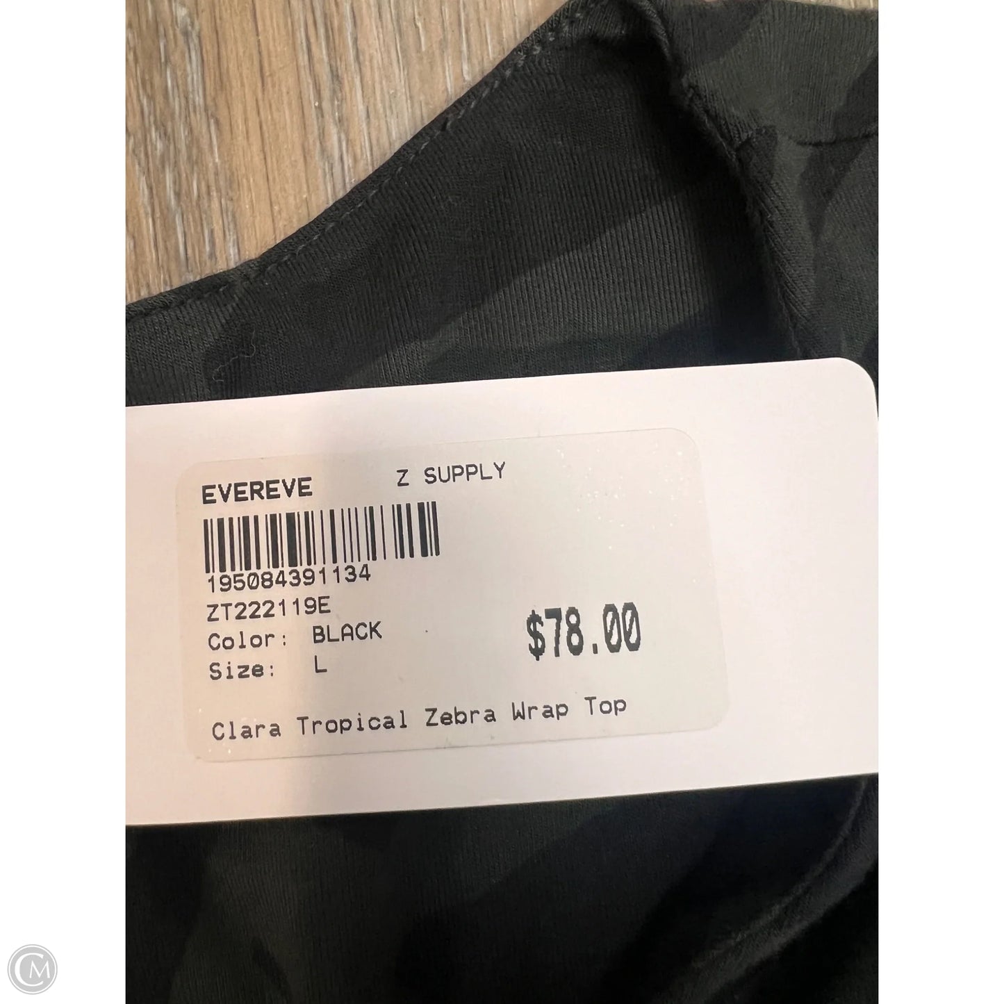 Top Long Sleeve By Z Supply In Zebra Print, Size: L