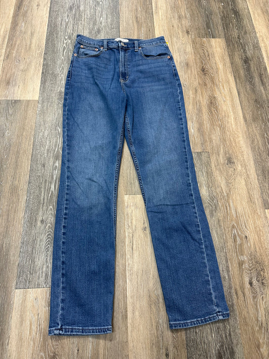 Jeans Straight By Abercrombie And Fitch In Blue Denim, Size: 6