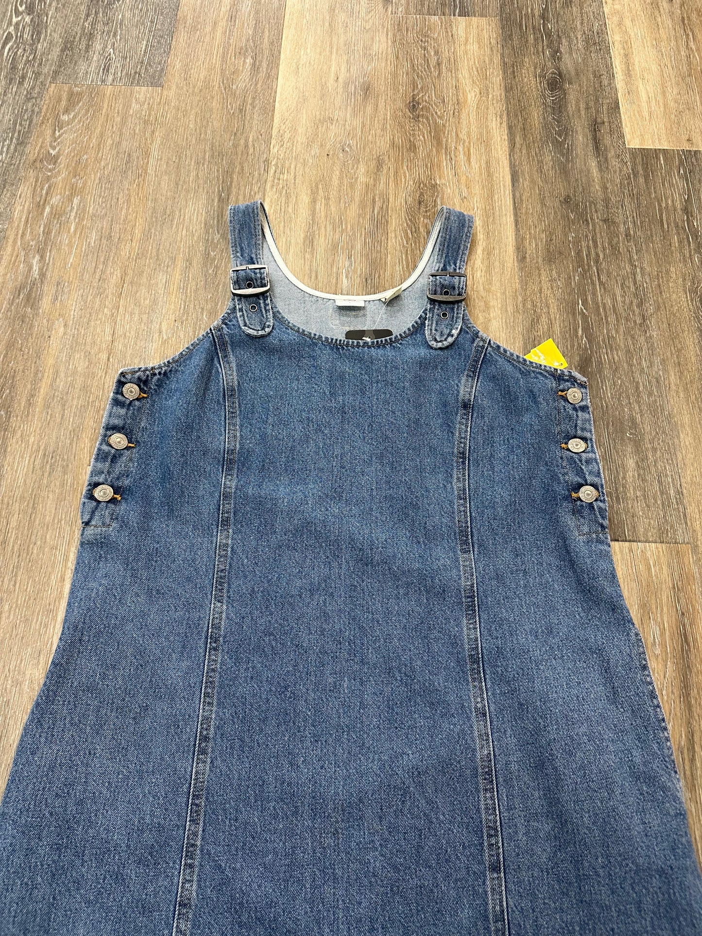 Dress Casual Midi By Levis In Blue Denim, Size: L