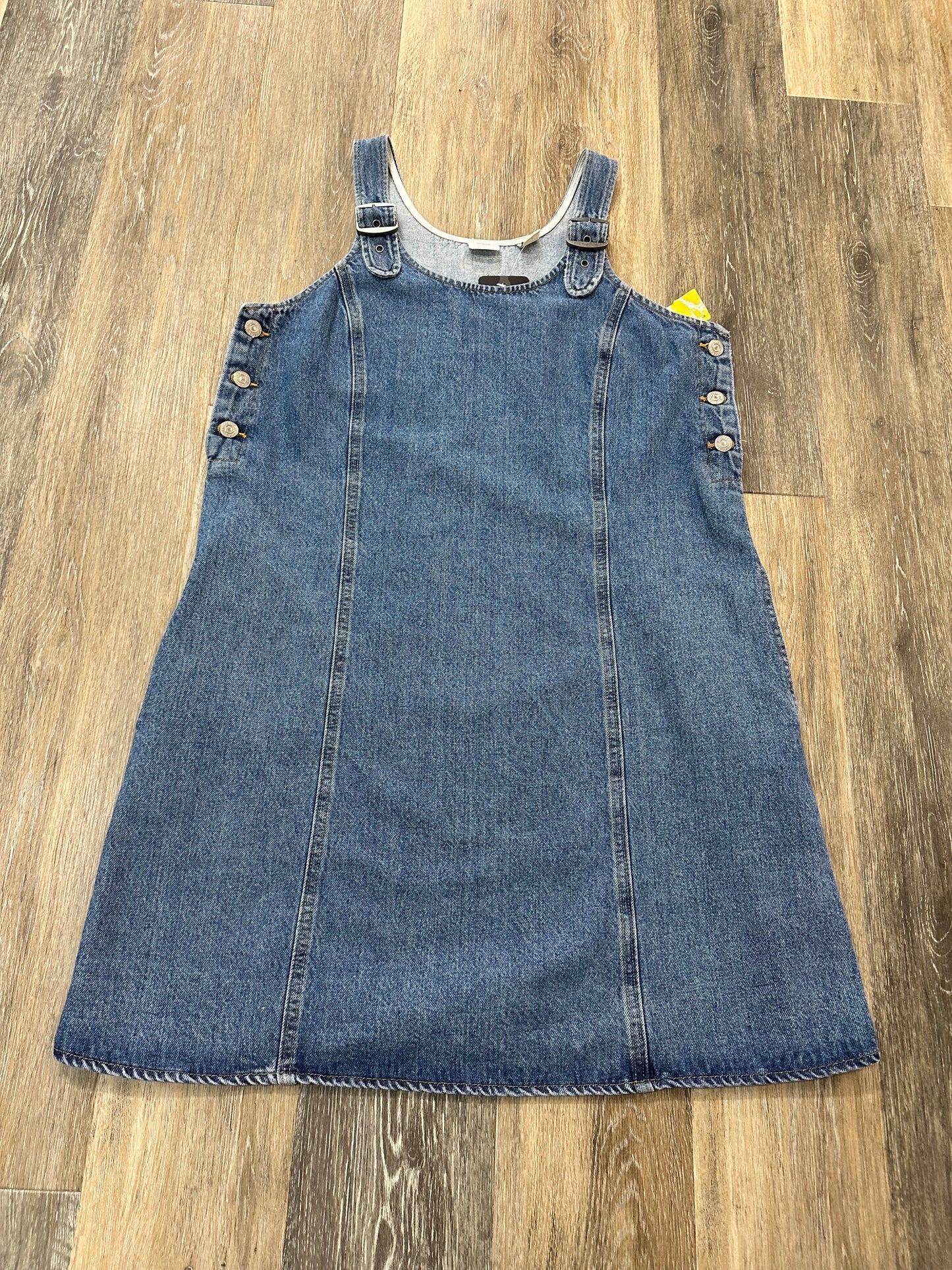 Dress Casual Midi By Levis In Blue Denim, Size: L