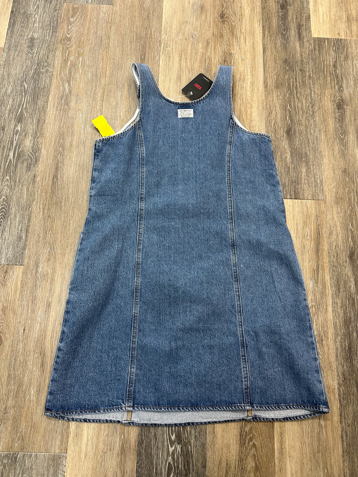 Dress Casual Midi By Levis In Blue Denim, Size: L