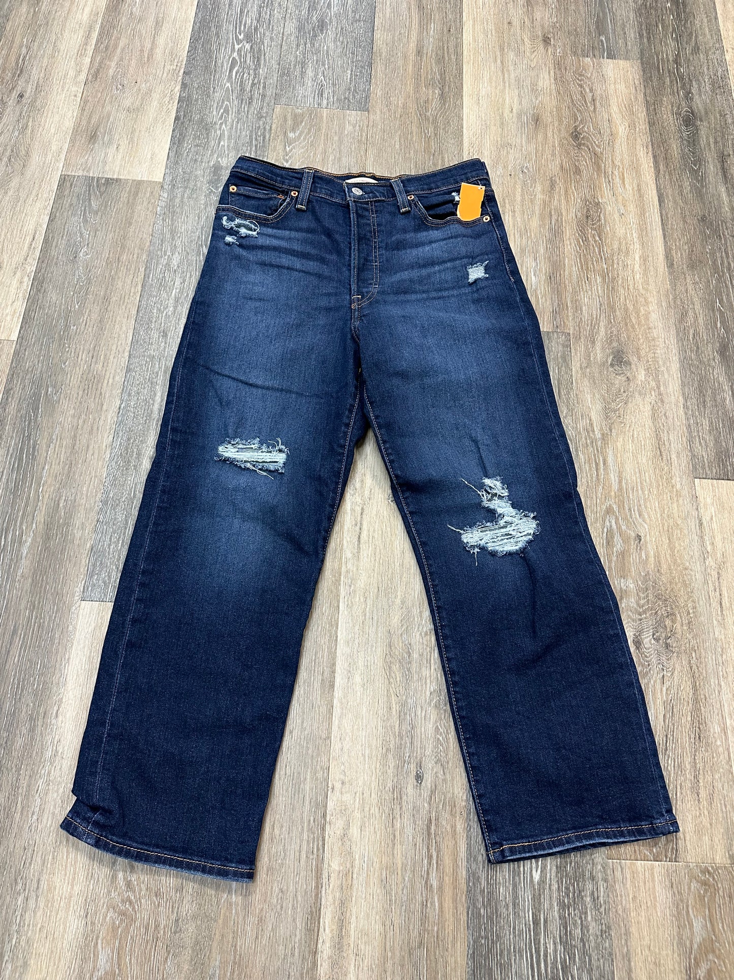 Jeans Boot Cut By Levis In Blue Denim, Size: 8