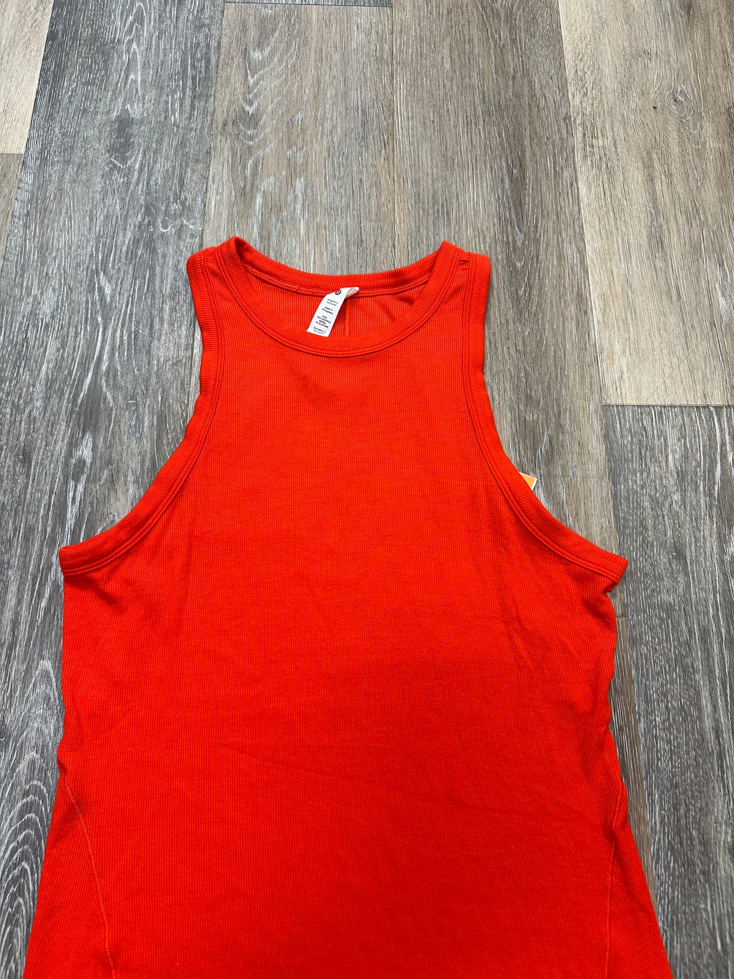 Athletic Tank Top By Lululemon In Orange, Size: 8