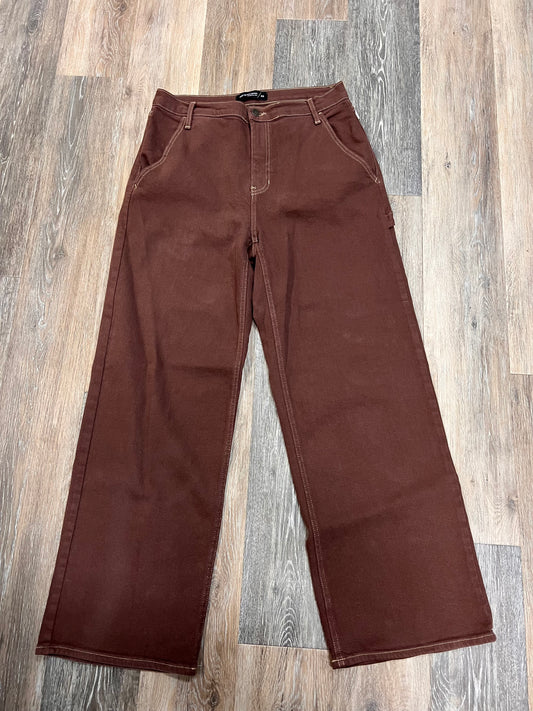 Jeans Boot Cut By Just Black In Brown Denim, Size: 10/30