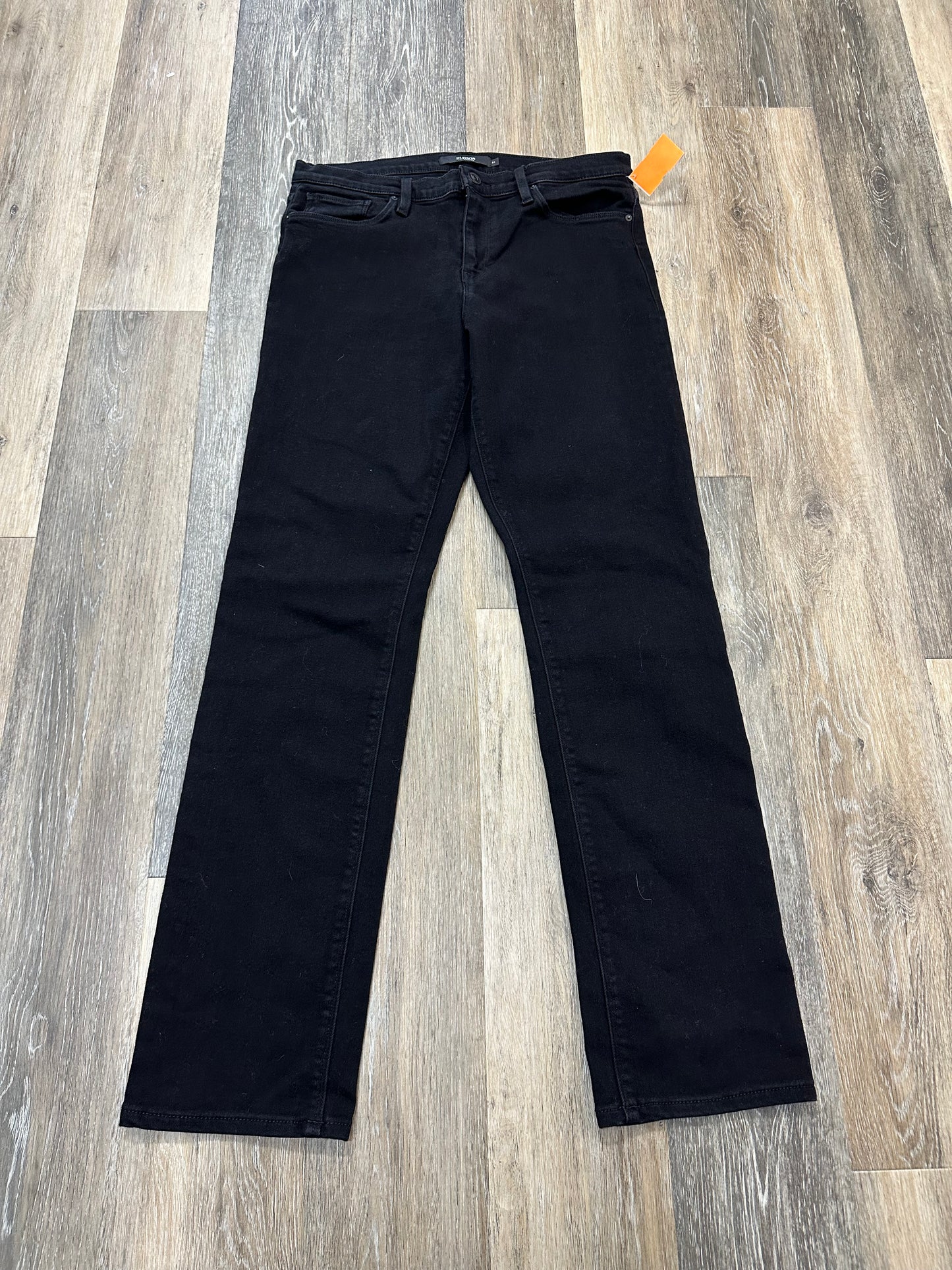 Jeans Straight By Hudson In Black Denim, Size: 12