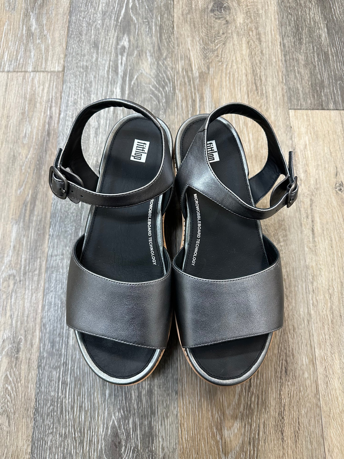 Sandals Heels Platform By Fitflop In Grey, Size: 10