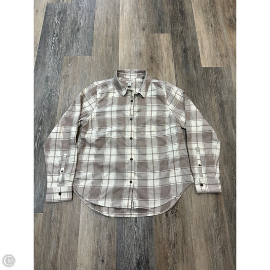 Blouse Long Sleeve By L.l. Bean In Tan, Size: M