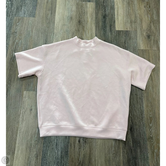 Athletic Top Short Sleeve By Rae Mode In Pink, Size: L