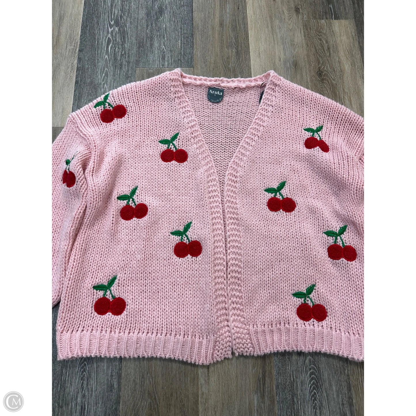 Sweater Cardigan By Arula In Pink, Size: Xl
