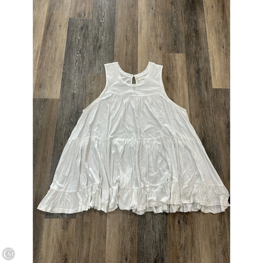 Top Sleeveless By Anthropologie In White, Size: 3x