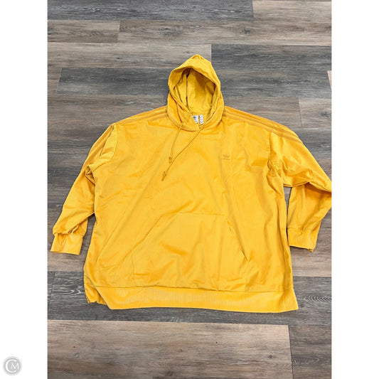 Athletic Sweatshirt Hoodie By Adidas In Yellow, Size: 4x
