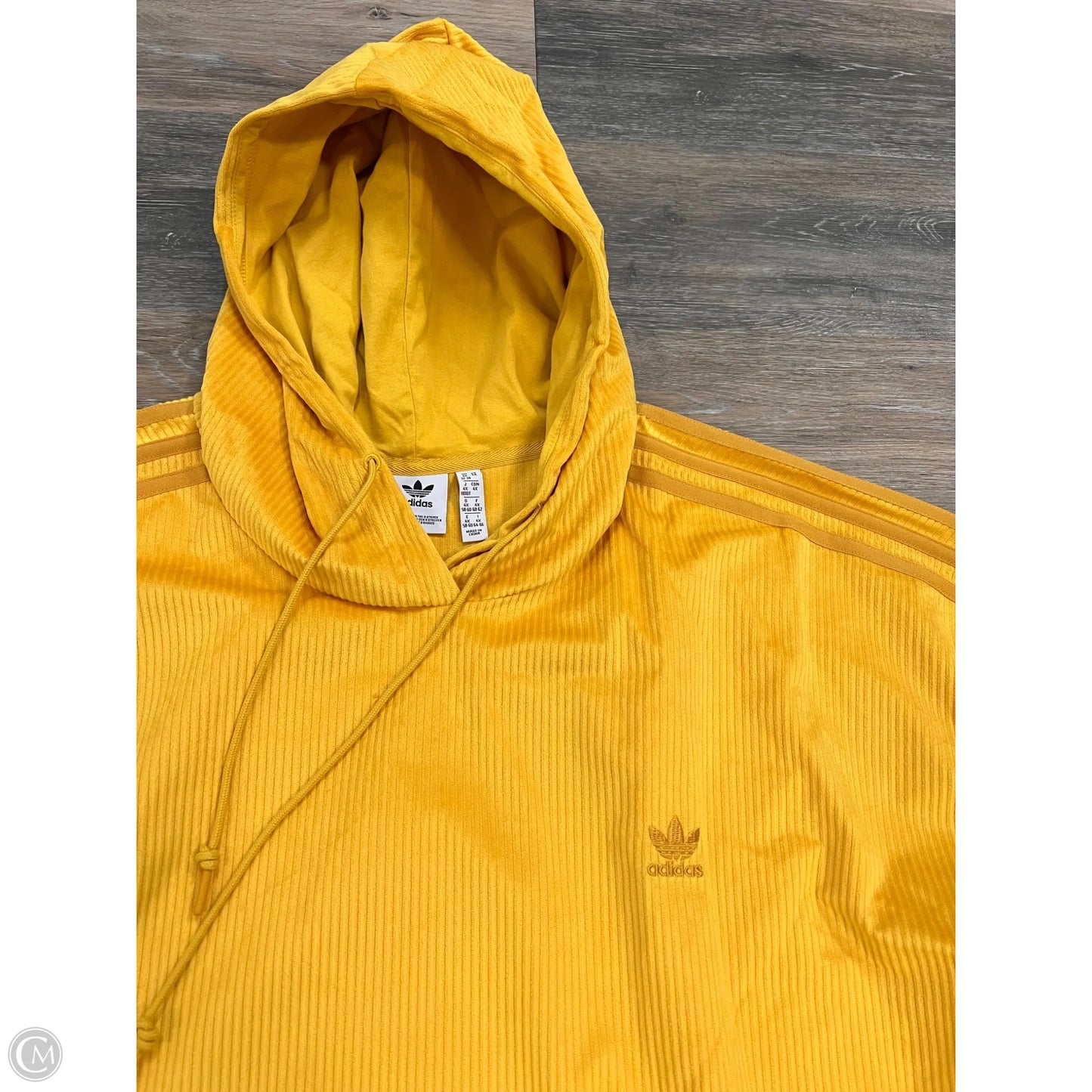 Athletic Sweatshirt Hoodie By Adidas In Yellow, Size: 4x