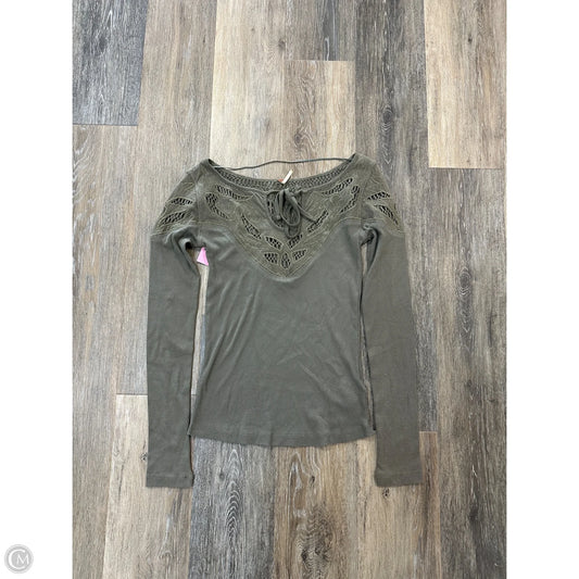 Top Long Sleeve By Free People In Green, Size: Xs