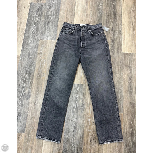 Jeans Straight By Agolde In Black Denim, Size: 6