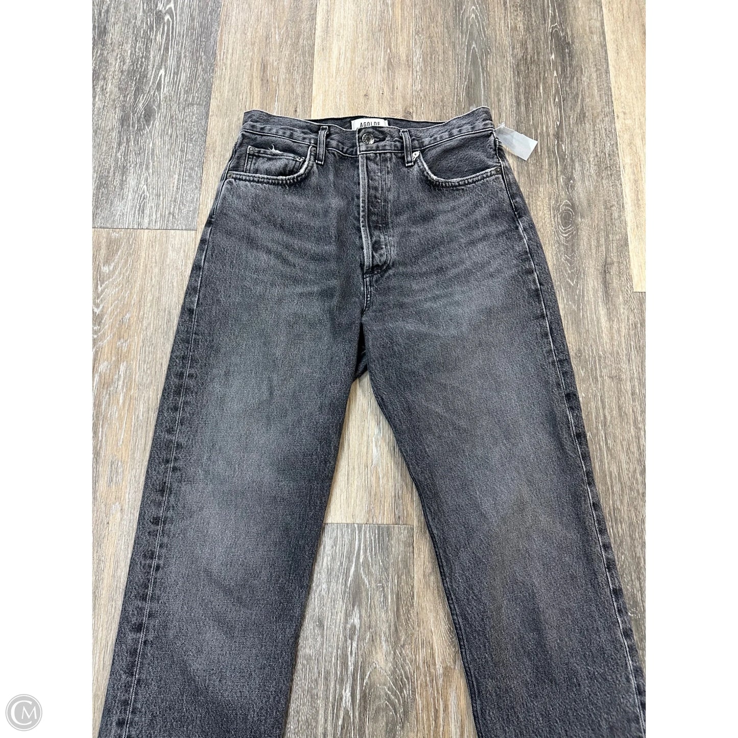 Jeans Straight By Agolde In Black Denim, Size: 6