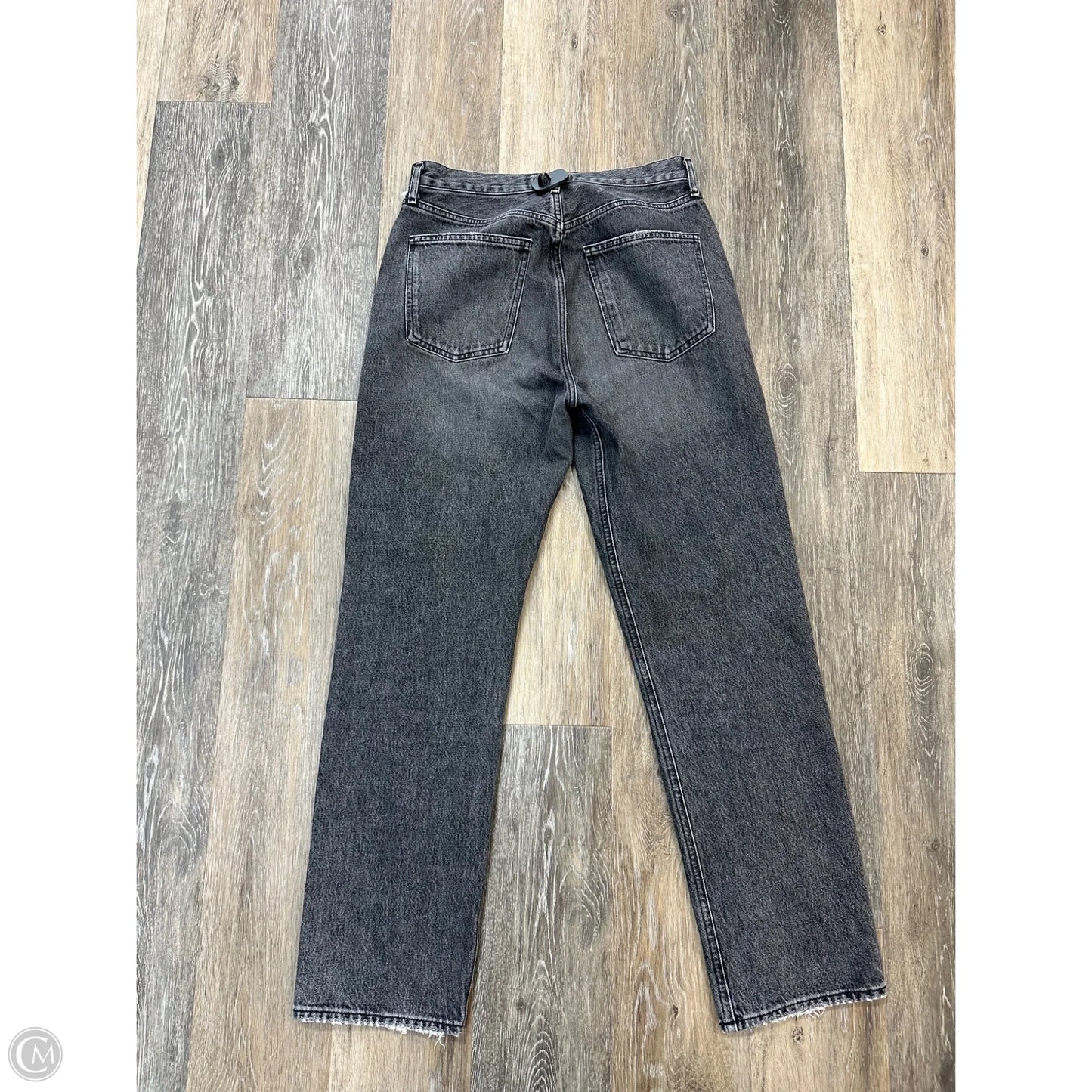 Jeans Straight By Agolde In Black Denim, Size: 6
