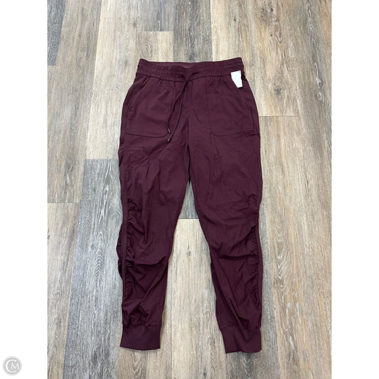 Athletic Pants By Lululemon In Maroon, Size: 10