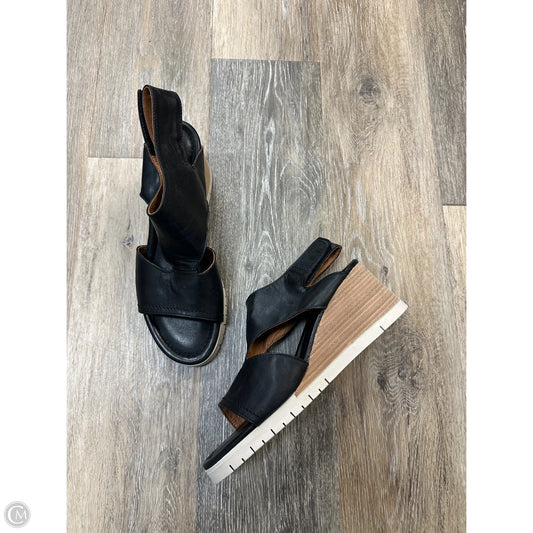 Sandals Heels Wedge By Miz Mooz In Black, Size: 9.5