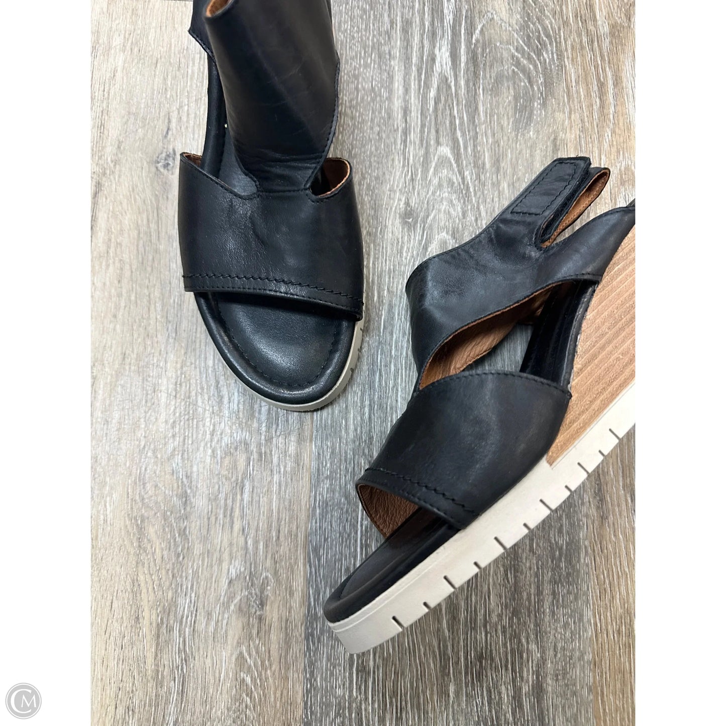 Sandals Heels Wedge By Miz Mooz In Black, Size: 9.5