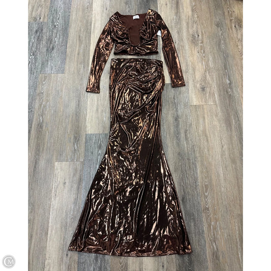 Skirt Set 2pc By Oh Polly In Brown, Size: 4