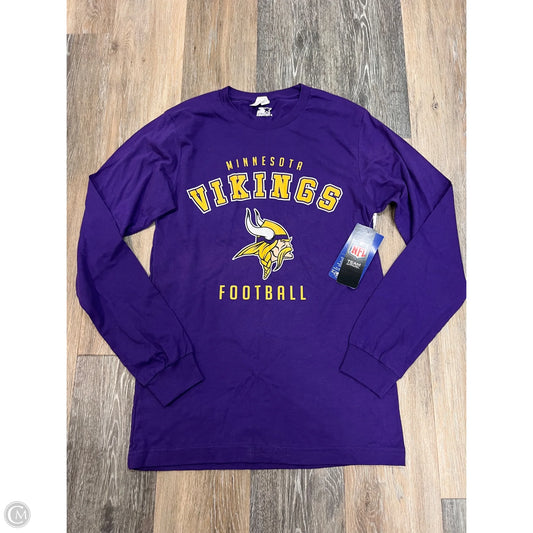 Athletic Top Long Sleeve  By Starter In Purple, Size: S