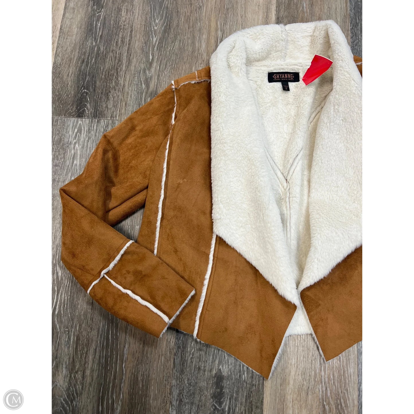 Jacket Faux Fur & Sherpa By Shyanne In Brown, Size: S