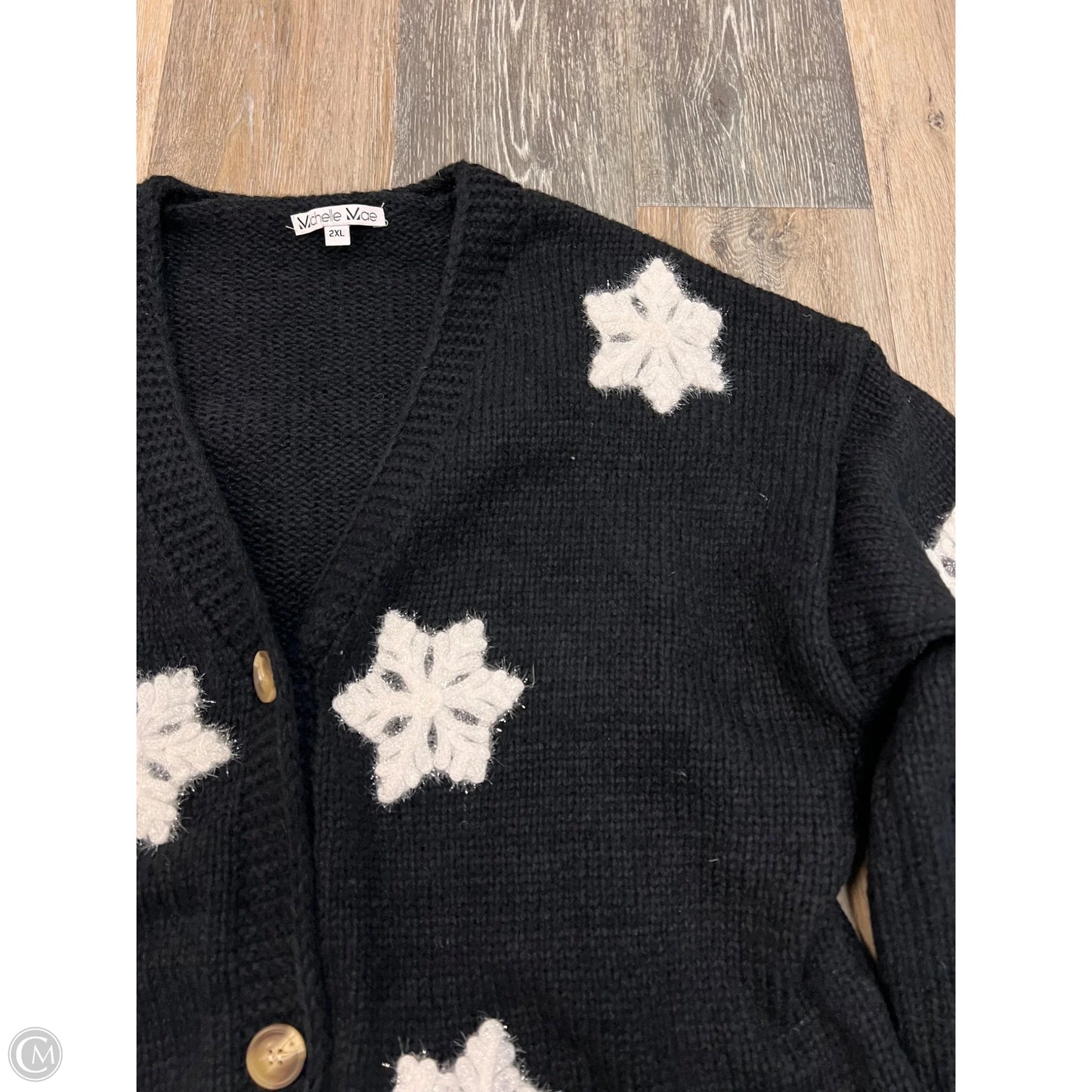 Sweater Cardigan By Michelle Mae In Black, Size: 2x
