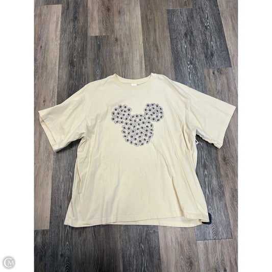Top Short Sleeve By H&m x Disney In Yellow, Size: L